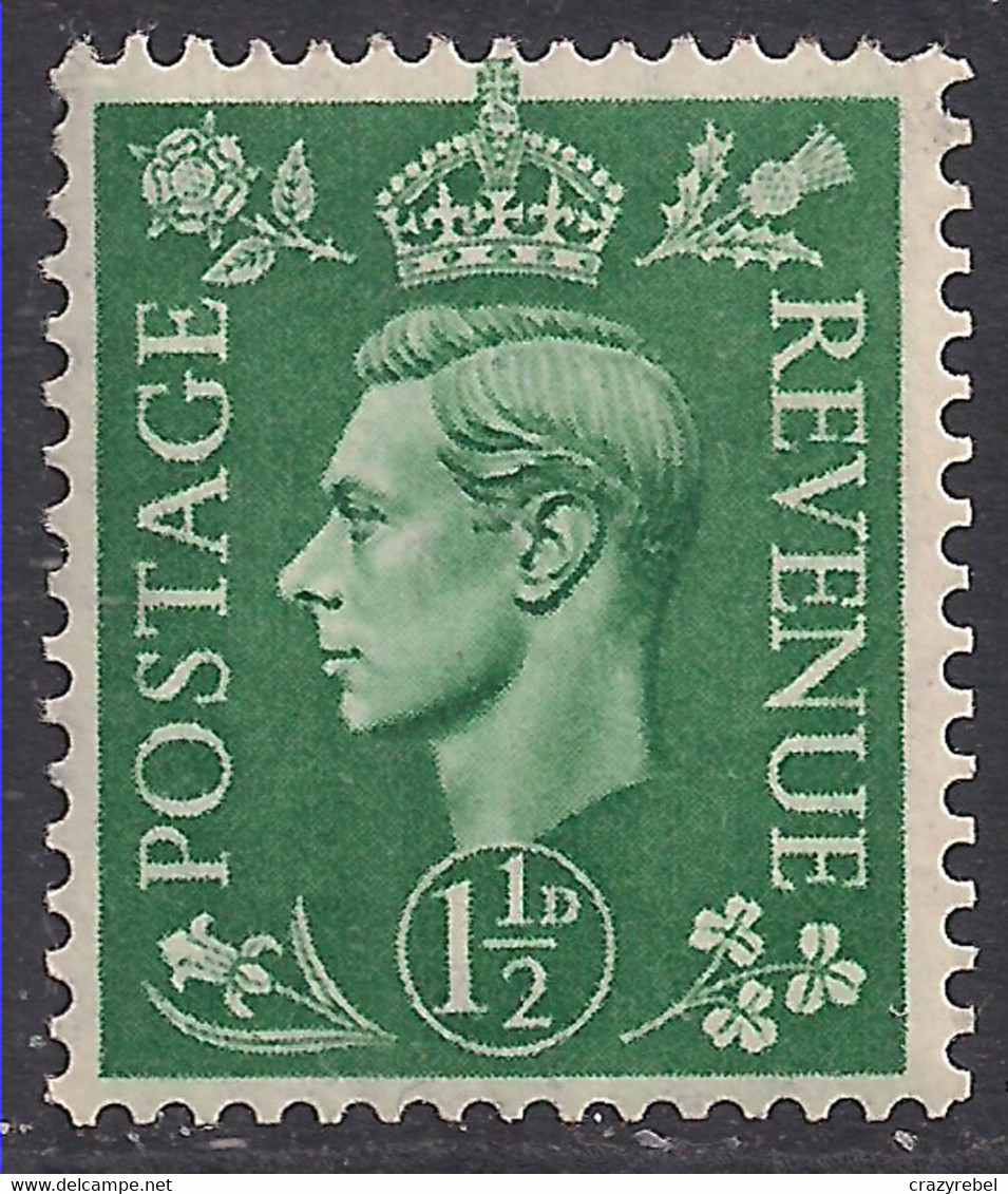 GB 1950 - 52 KGV1 1 1/2d Pale Green MM SG 505 ( J1244 ) - Nuevos