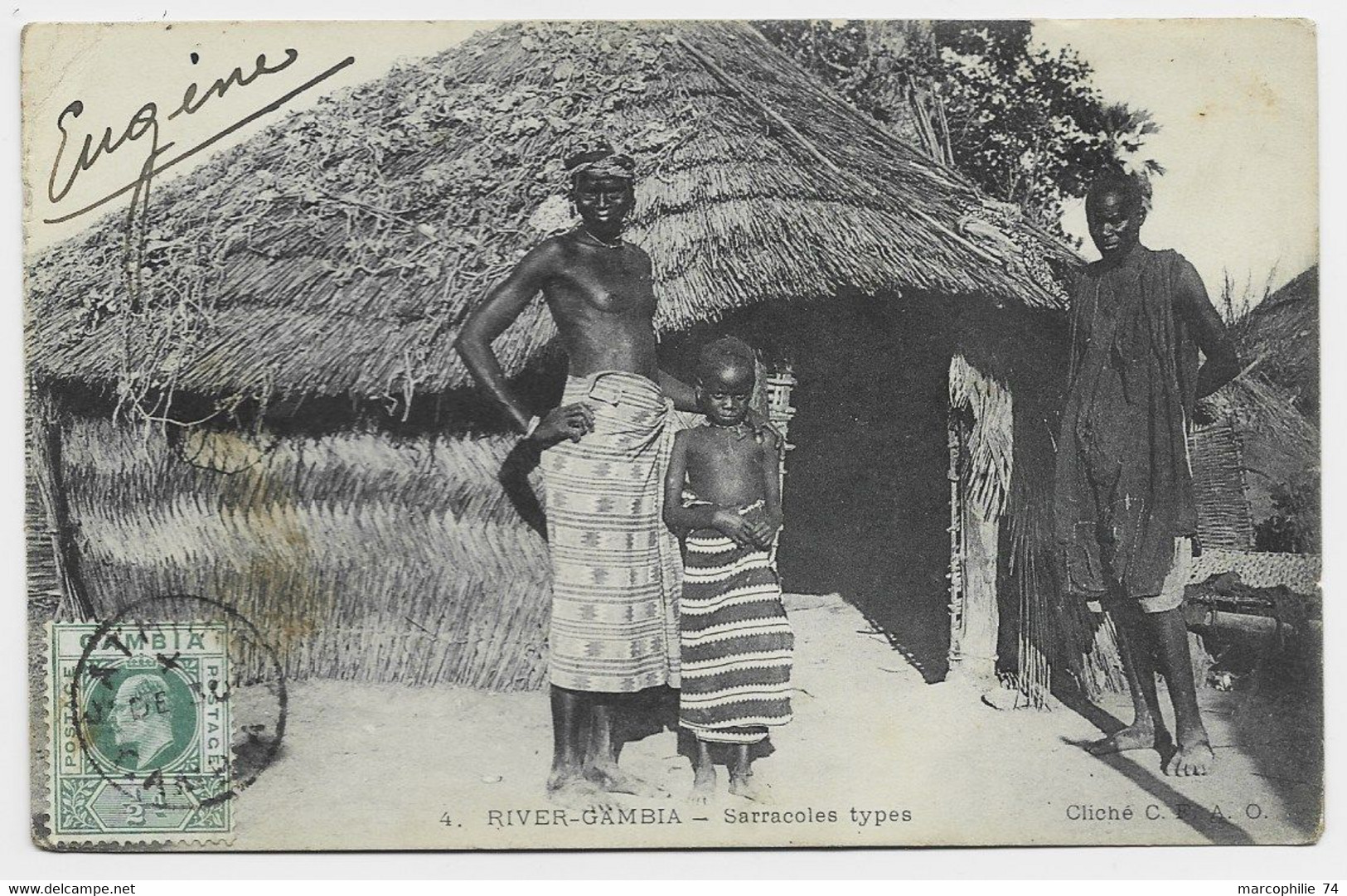 GAMBIA RIVER SARRACCOLES TYPES POST CARD NUDE - Gambie