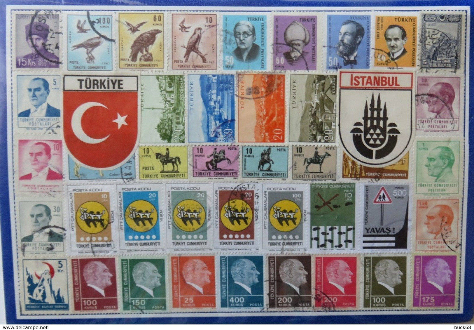 TURQUIE Lot De Plus De 40 Timbres-poste Oblitérés Sur Plaquette [GR] - Colecciones & Series