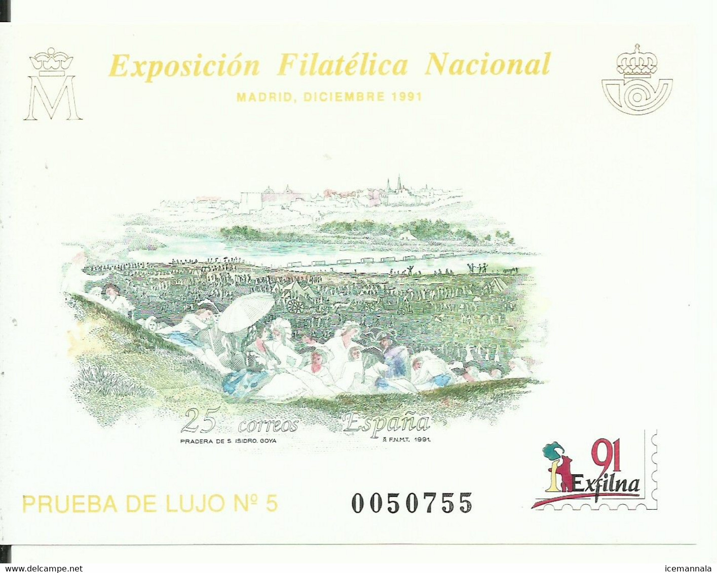 ESPAÑA  EDIFIL  PRUEBA  24   (PRUEBA DE LUJO  N 5)   MNH  ** - Proofs & Reprints