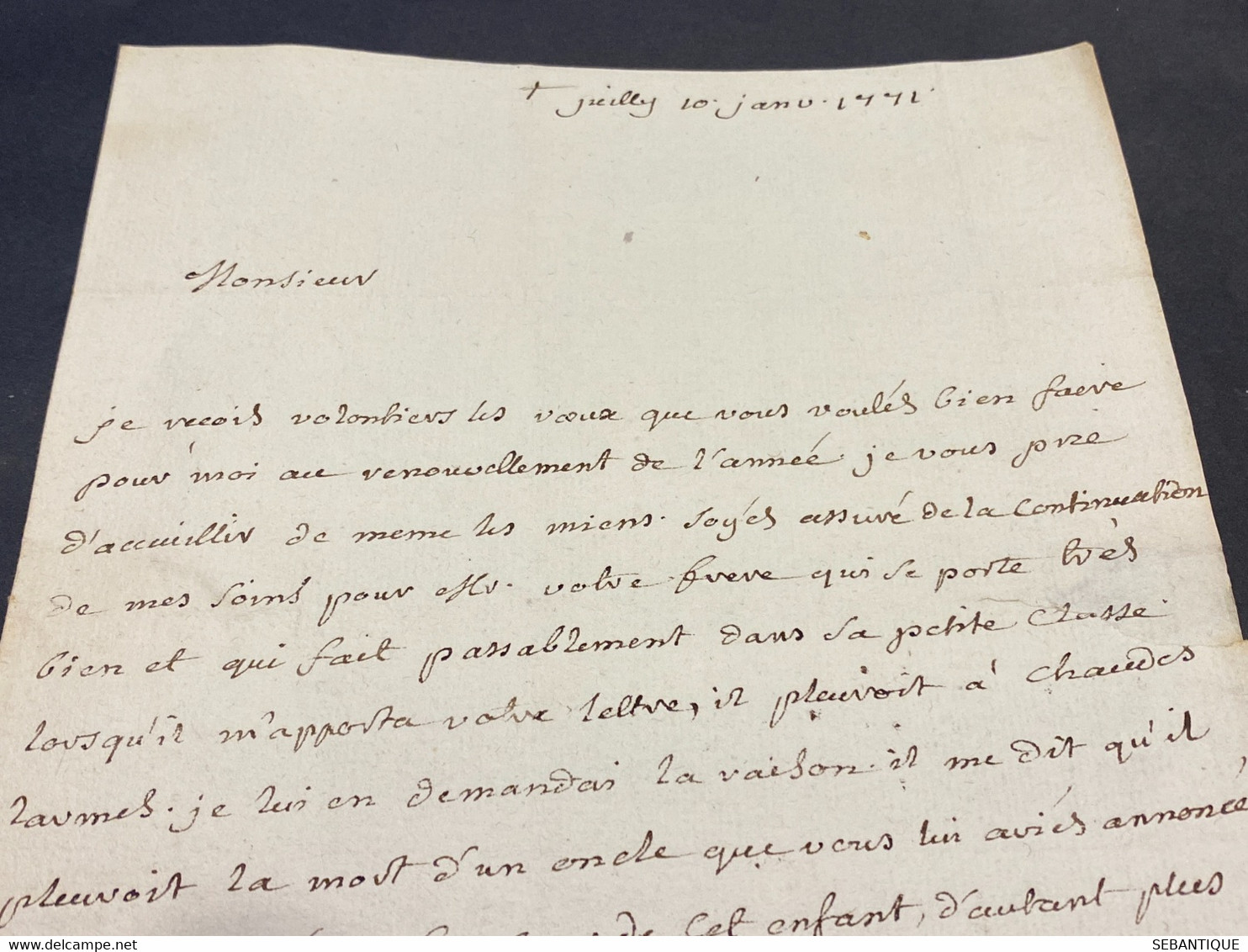 Lettre 1771 Collège De Juilly Cachet Rouge De L’Oratoire Pour Mr Le Mareshal Collège Du Plessis à Paris - 1701-1800: Voorlopers XVIII