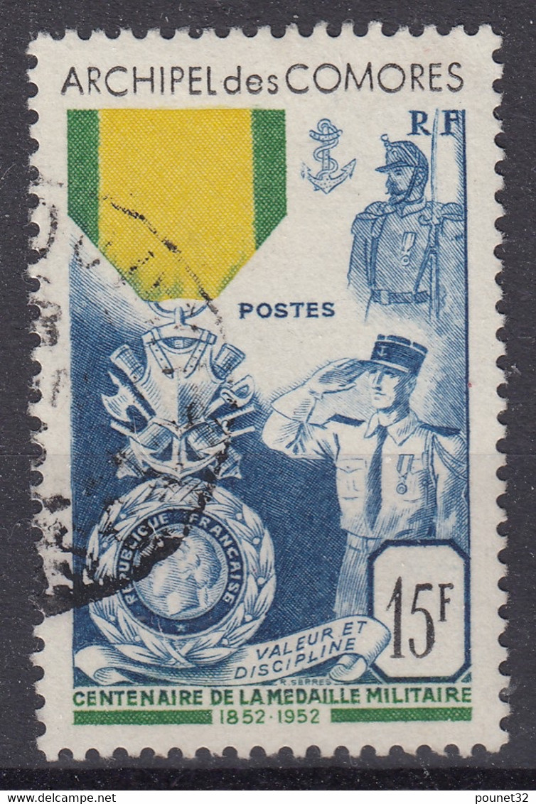 ARCHIPEL DES COMORES : MEDAILLE MILITAIRE N° 12 OBLITERATION LEGERE - COTE 55 € - Used Stamps
