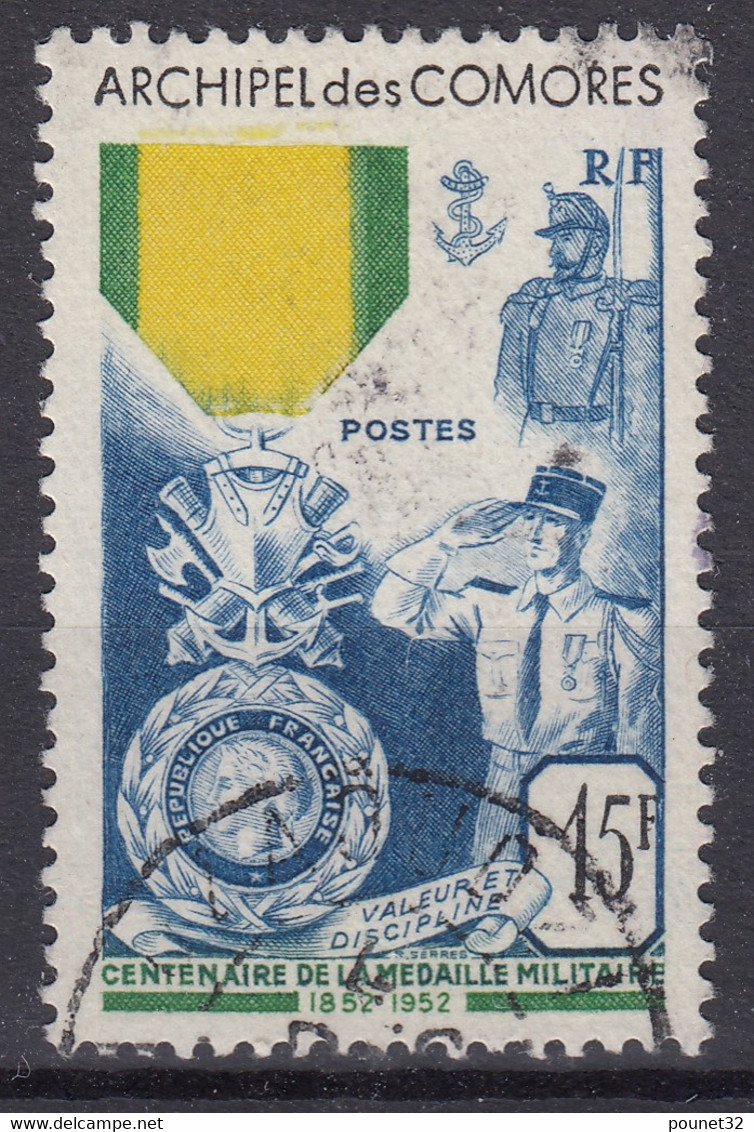 ARCHIPEL DES COMORES : MEDAILLE MILITAIRE N° 12 OBLITERATION LEGERE - COTE 55 € - Usati