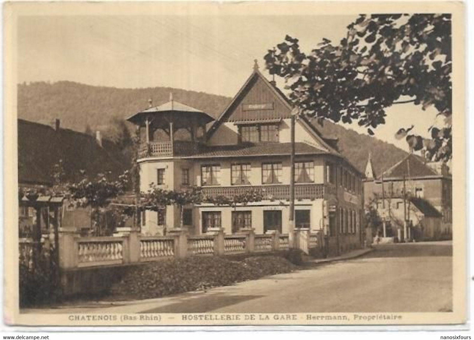 D 67. CHATENOIS.  HOSTELLERIE DE LA GARE. HERRMANN PROPRIETAIRE - Chatenois