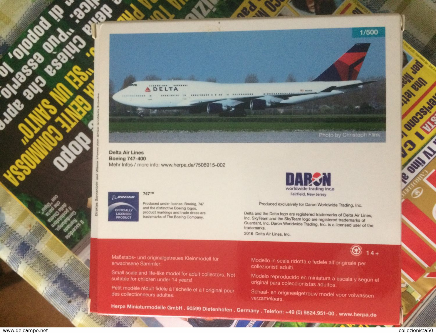 HERPA 1:500 BOEING 747 DELTA  AIRLINES ! - Unclassified