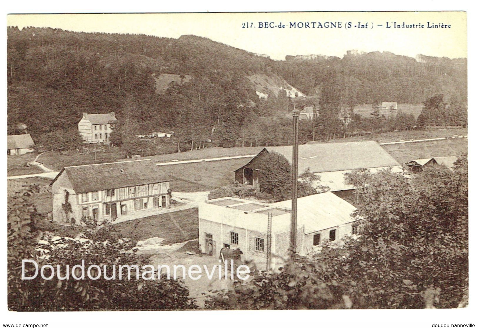 CPA - 76 - BEC DE MORTAGNE - L'Industrie Linière - Culture Du Lin - Métiers Agricoles - Valmont