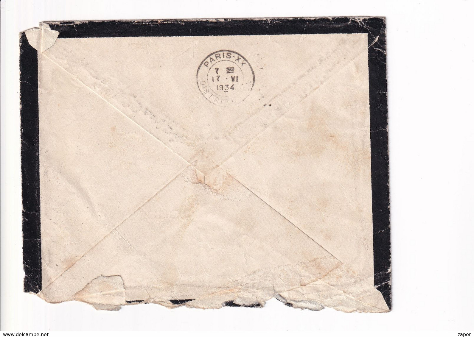 Stad Aarschot - Van Den Burgermeester - Aarschot Naar Parijs - 1934 - Enveloppes-lettres