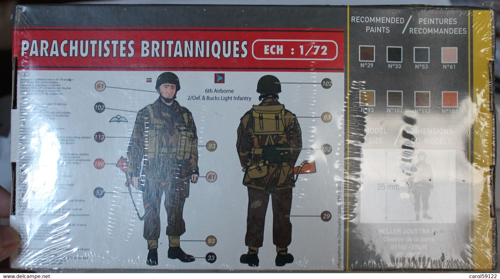 Maquette HELLER 1/72 Parachutistes Britanniques - Leger