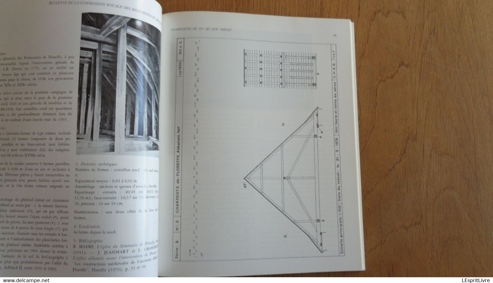 BULLETIN DE LA COMMISSION ROYALE DES MONUMENTS T 4 1974 Architecture Nivelles Donjon Warsage Bruges Tour Voroux