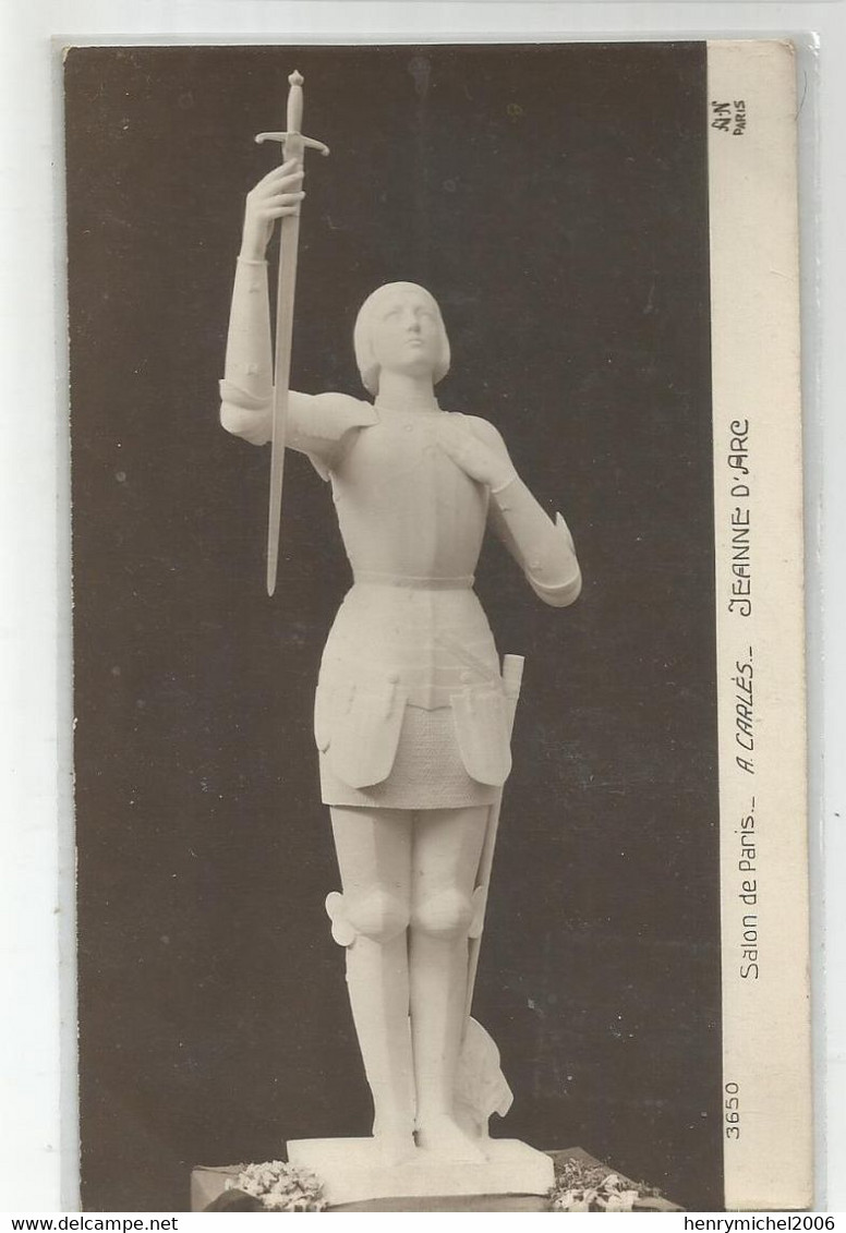 Cpa Salon De Paris Sculpture De Jeanne D'arc Par Carlès - Skulpturen