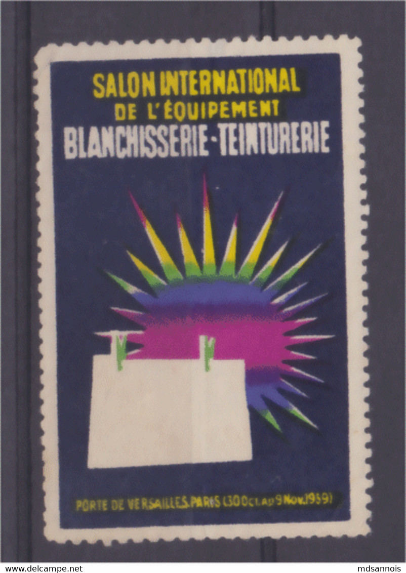 1959 Vignette Salon International De L'équipement Blanchisserie Teinturerie Porte De Versailles Scan Recto/verso - Aviación