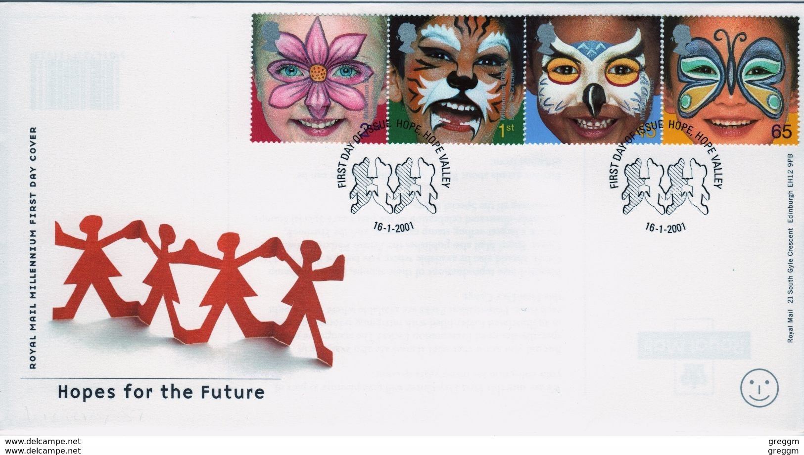 GB First Day Cover To Celebrate Hopes For The Future 2001 - 2001-2010. Decimale Uitgaven