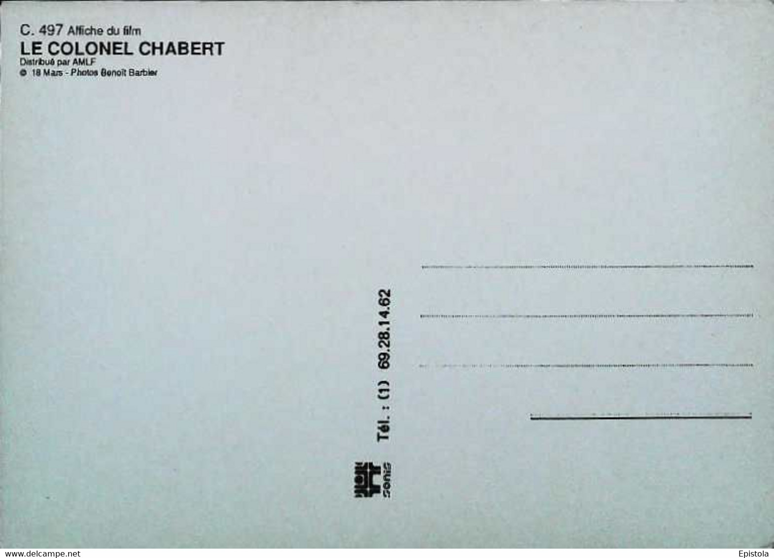 ► CPSM  Carte Affiche De Cinéma  Le Colonel  Chabert - Affiches Sur Carte
