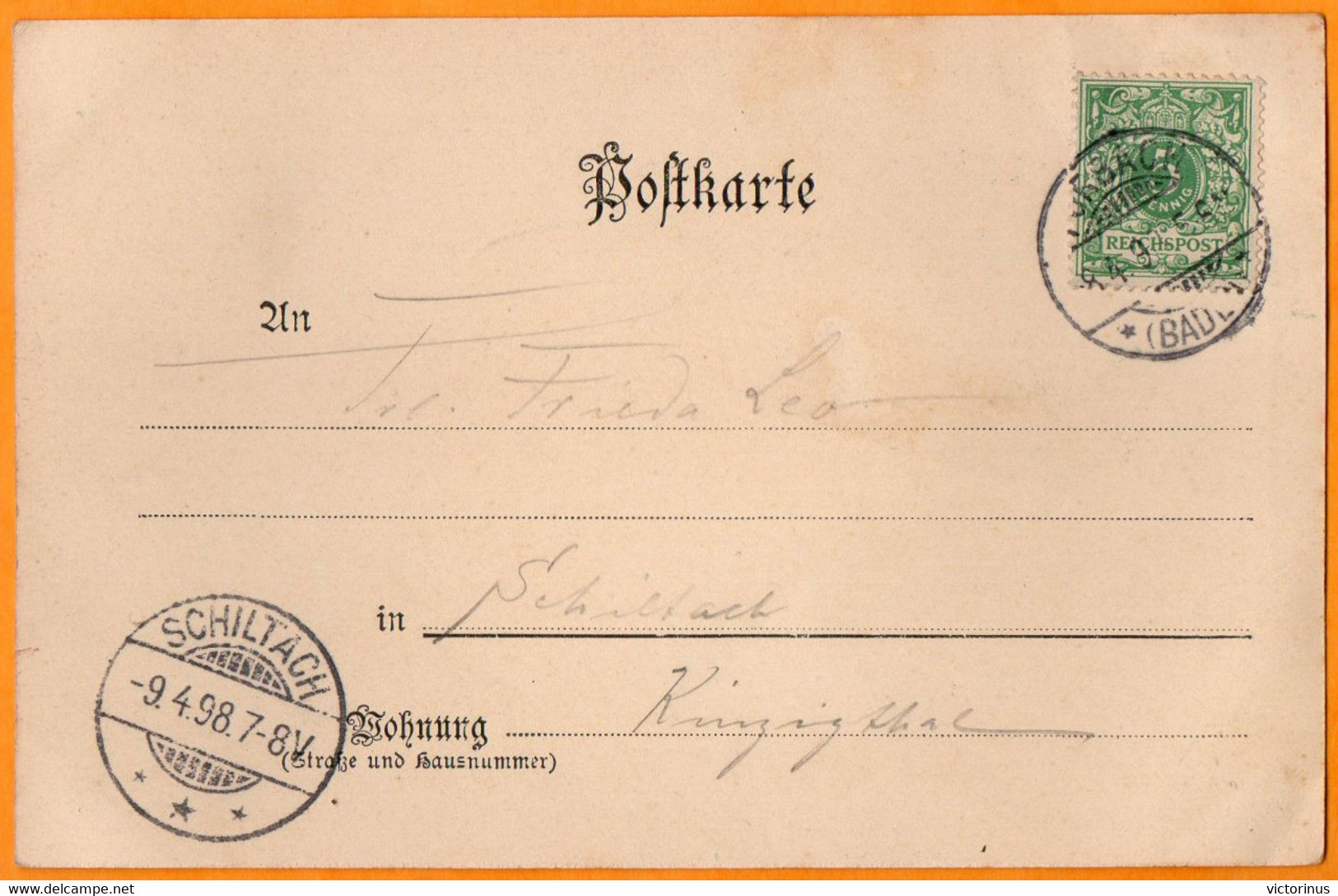 GRUSS  Aus  FORBACH  Im  MURGTHAL  -   ( 9645 )  -   Avril 1898   - - Forbach