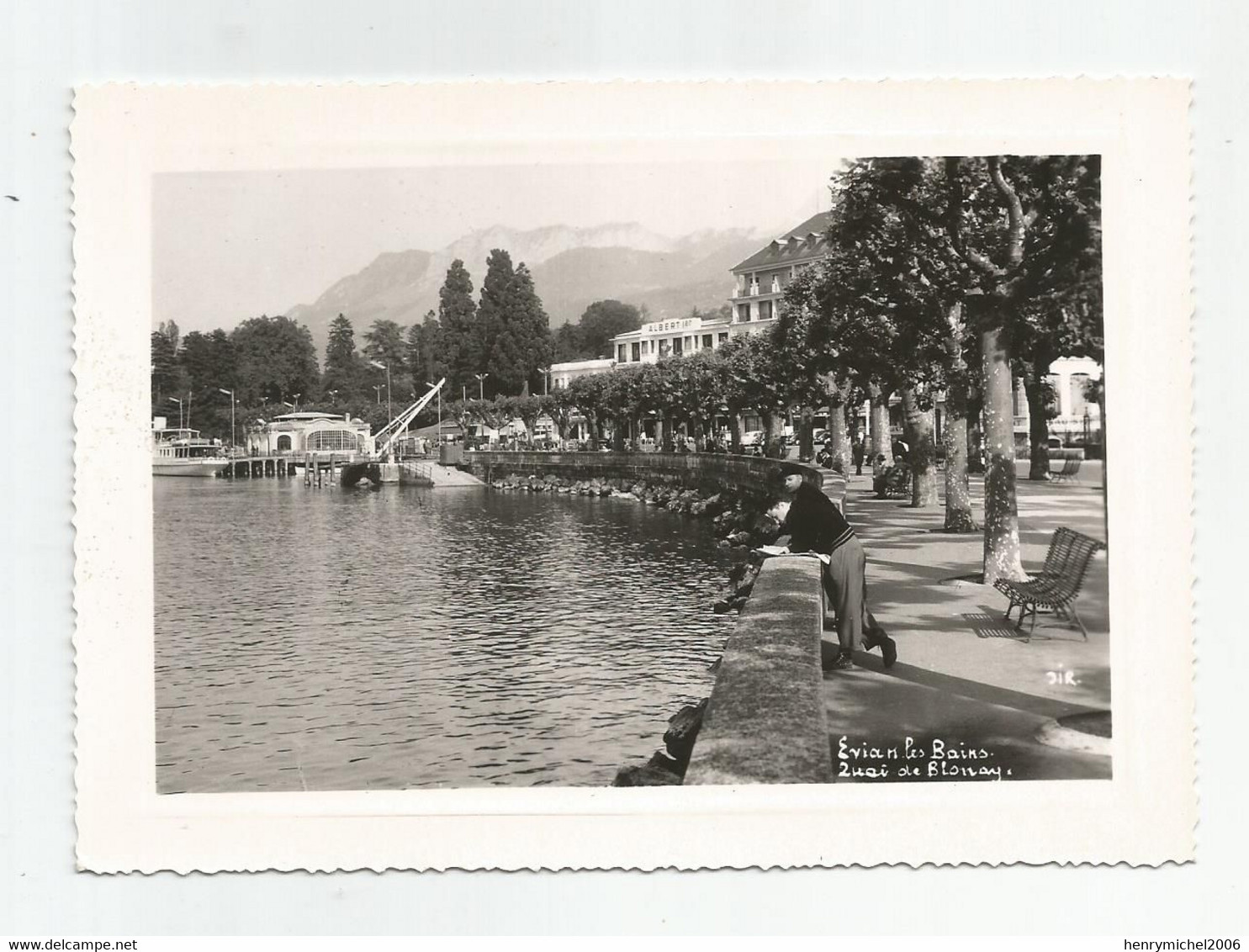 74 Haute Savoie Evian Les Bains Quai De Blonay Grue Carte Photo - Evian-les-Bains