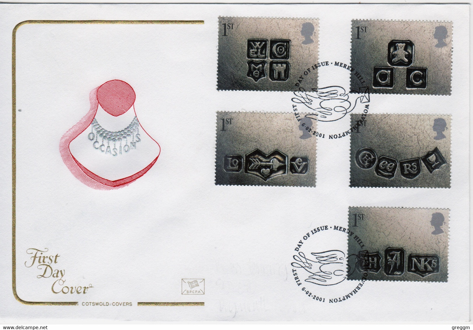 GB First Day Cover To Celebrate Occasions  2001 - 2001-2010. Decimale Uitgaven