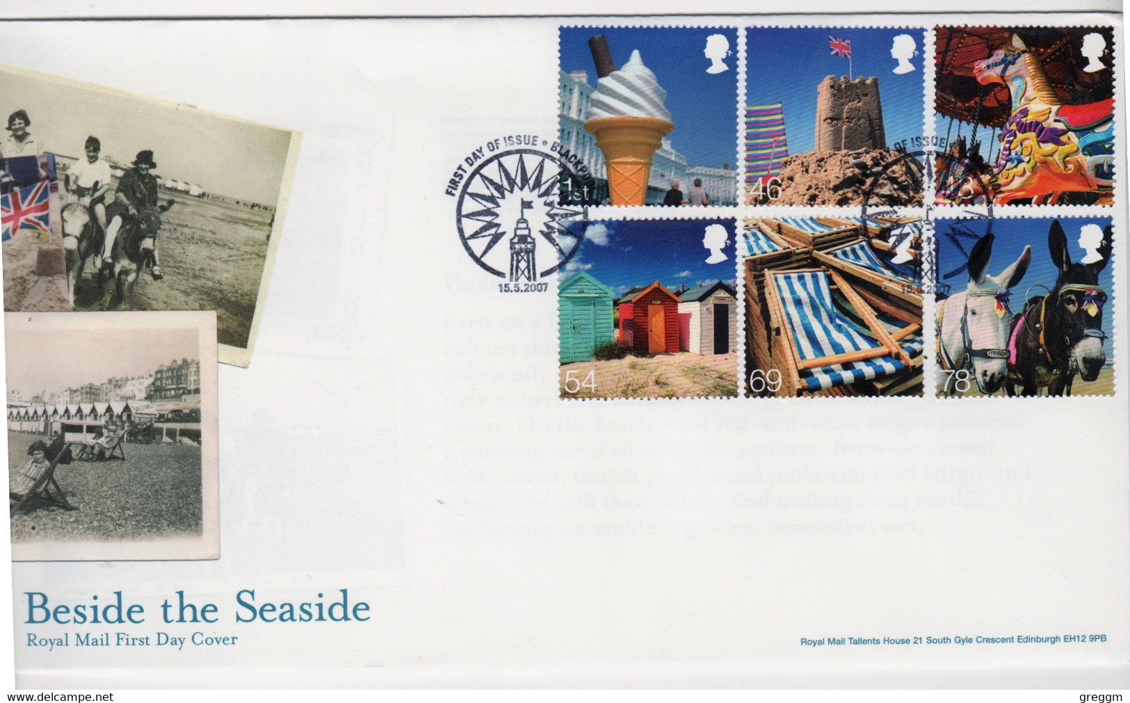 GB First Day Cover To Celebrate Beside The Seaside 2007 - 2001-2010 Decimal Issues