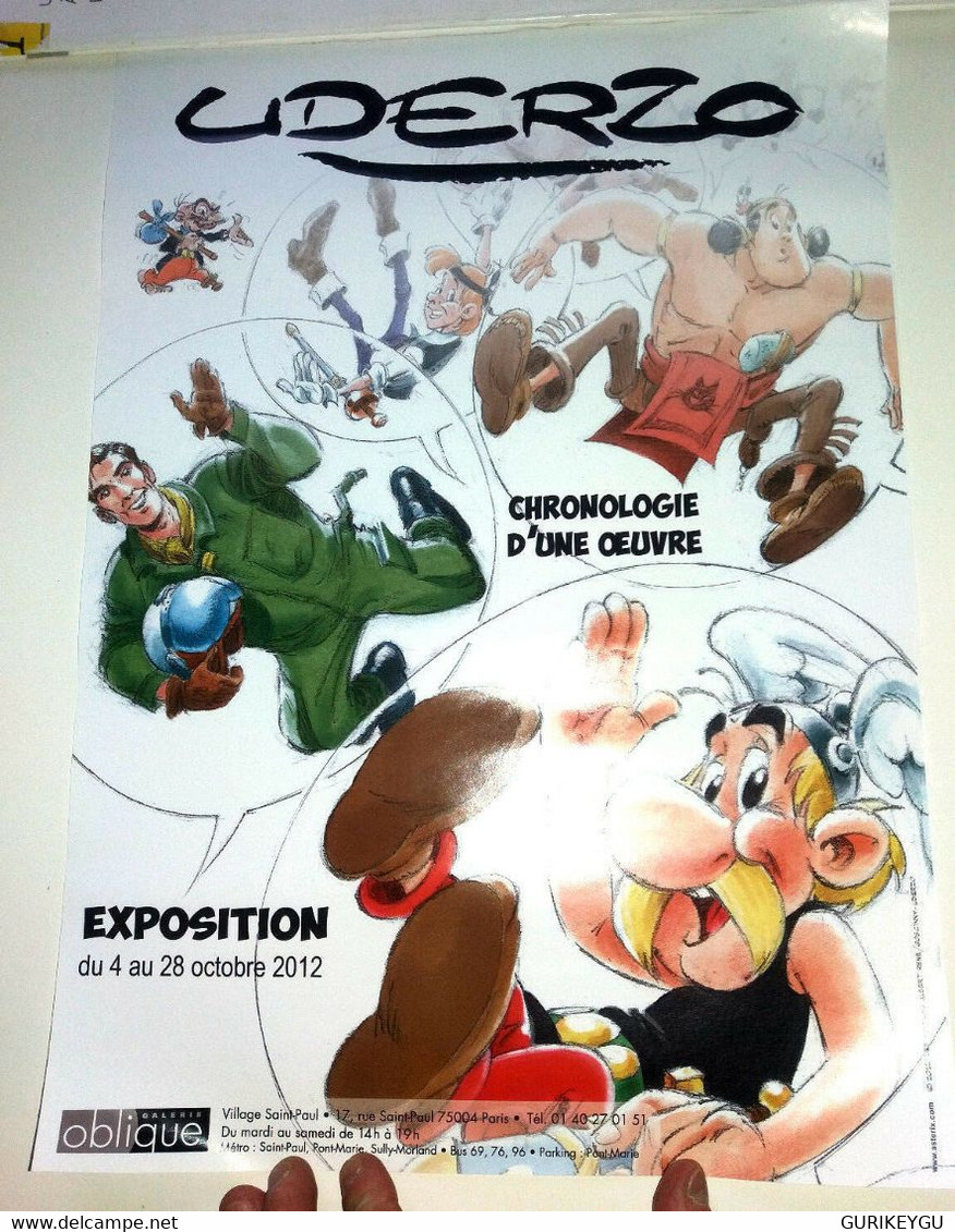 Affiche UDERZO ASTERIX CHRONOLOGIE D'UNE OEUVRE Oumpah-Pah Tanguy Et Laverdure  NEUF - Buck Danny