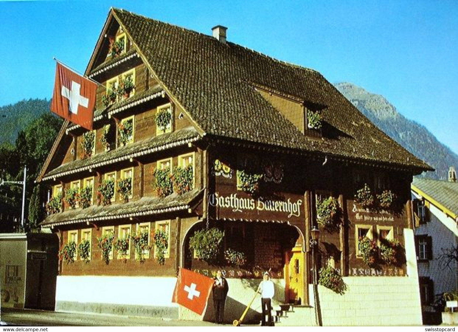 GOLDAU Am Rigi Werbung Gasthaus Bauernhof Alphornbläser Jmlig Fahnenschwinger Arth- & Vitznau-Rigi-Bahn Tierpark - Arth