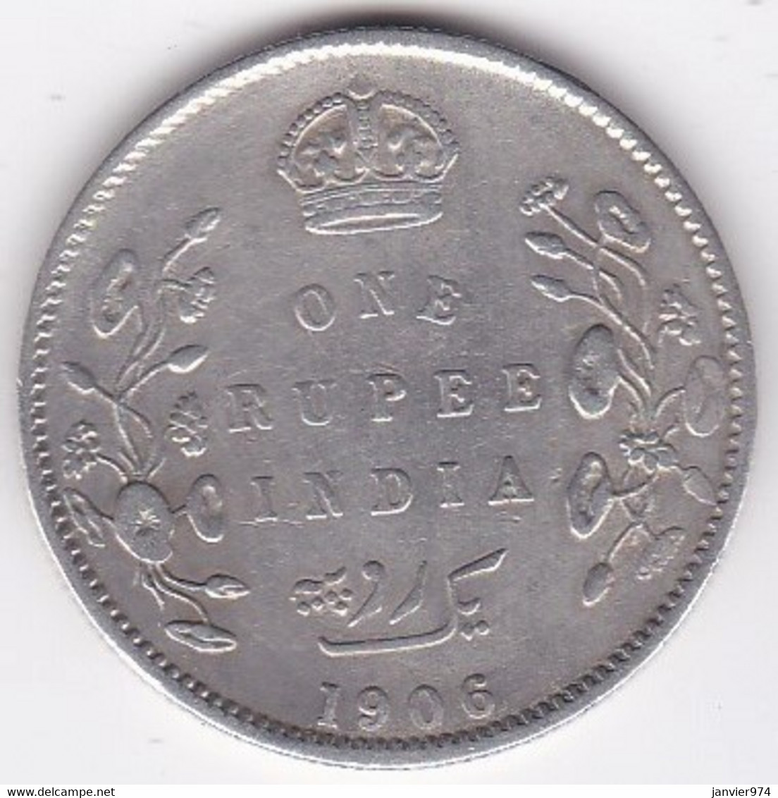 British India , One Rupee 1906 Calcutta , Edwards VII, En Argent, KM# 508 - Inde