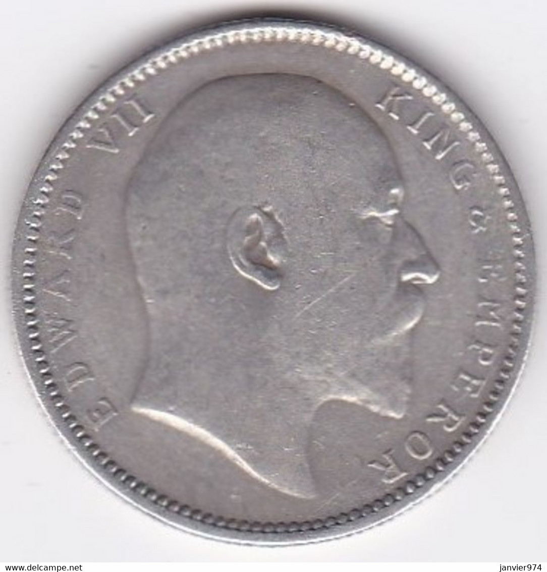 British India , One Rupee 1906 Calcutta , Edwards VII, En Argent, KM# 508 - India