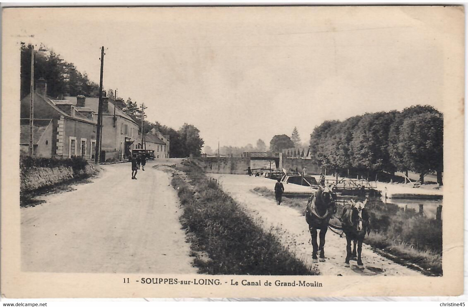 PENICHE        SOUPPES/ LOING   LE CANAL DE GRAND MOULIN - Embarcaciones