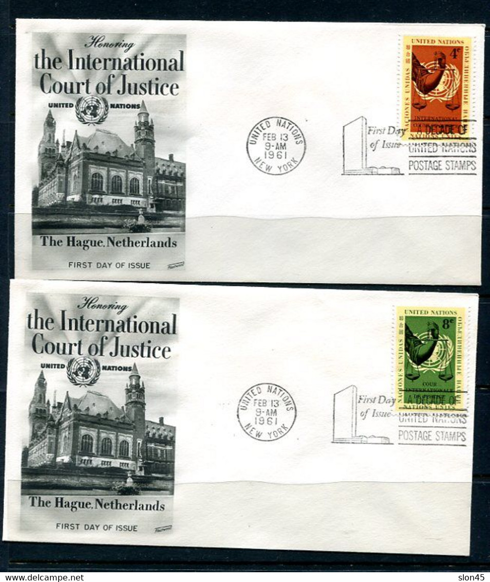 UN 1961 11 Covers+1 Post Card First Day Issue Sc 88-99 Complete Year  11851 - Colecciones & Series