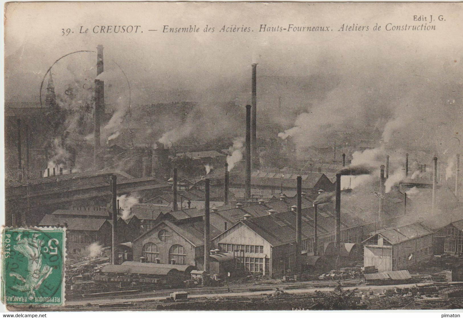 LE CREUSOT - Ensemble Des Aciéries .Hauts Fourneaux .Ateliers De Construction - Le Creusot