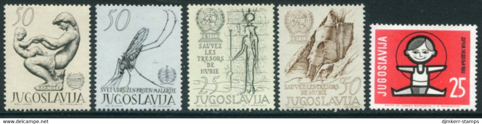 YUGOSLAVIA 1962 Four Commemorative Issues MNH / **.  Michel 990-93, 1025 - Ongebruikt