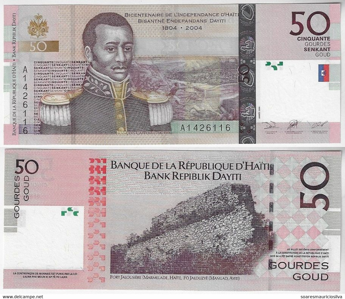 Banknote Haiti 50 Gourdes 2004 Pick-274 UNC - Haiti