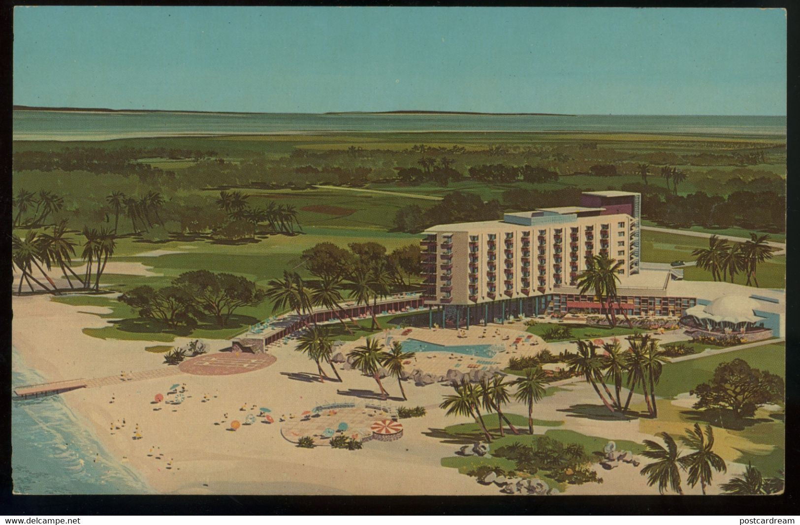 New Aruba Caribbean Hotel-Casino ARUBA Postcard 1960 - Aruba