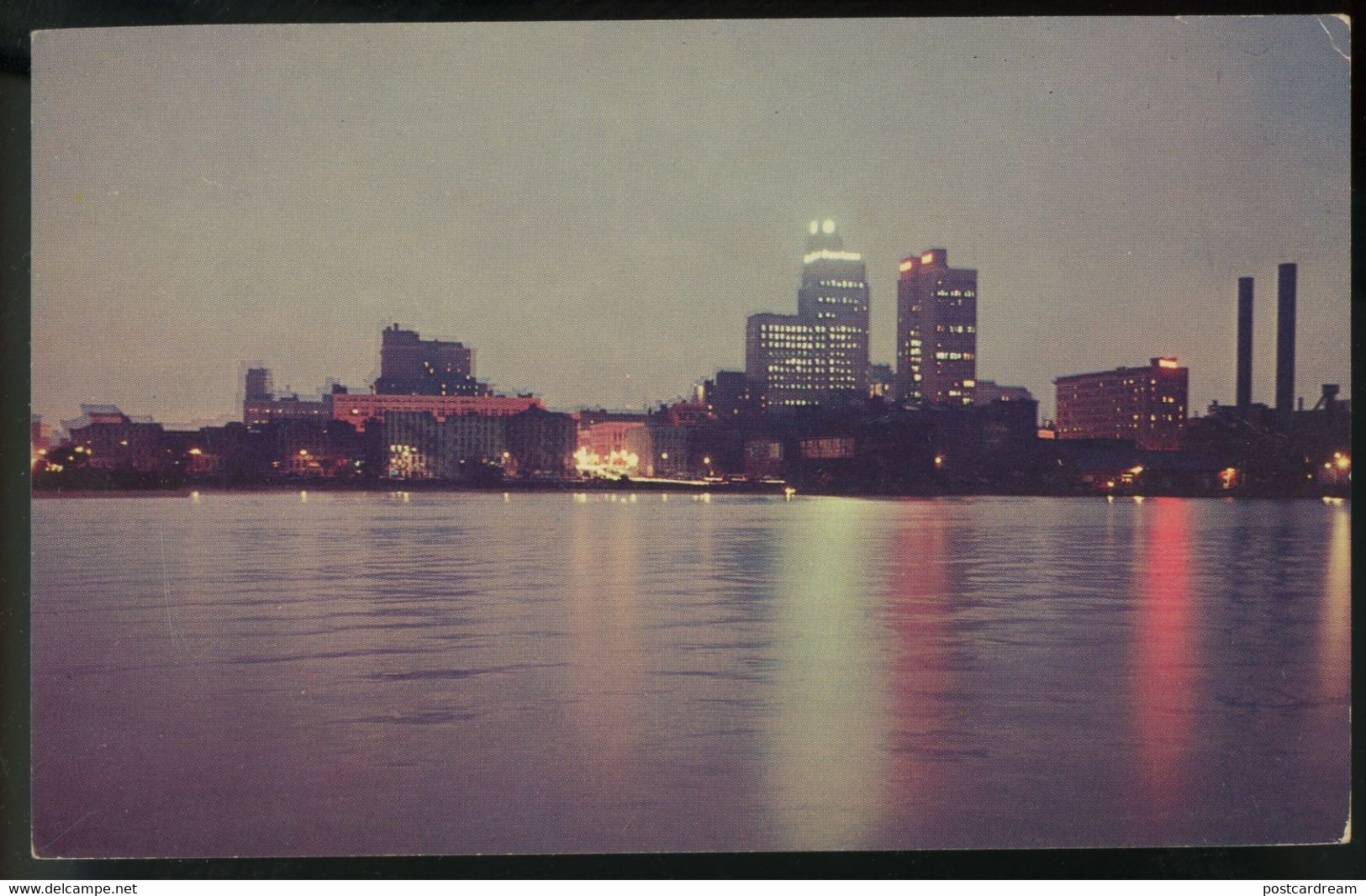 Ohio Toledo Night View Of Toledo From Across The Moumee River 1960 - Toledo