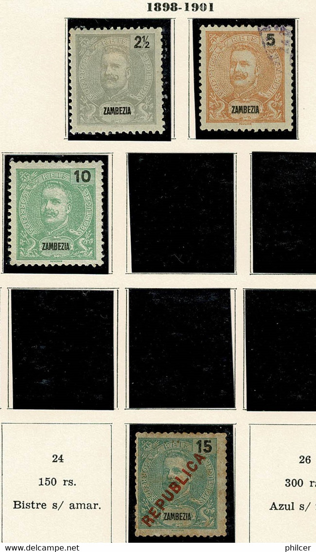 Zambézia, 1898/1917, # 14/6, 93, MH And Used - Zambèze