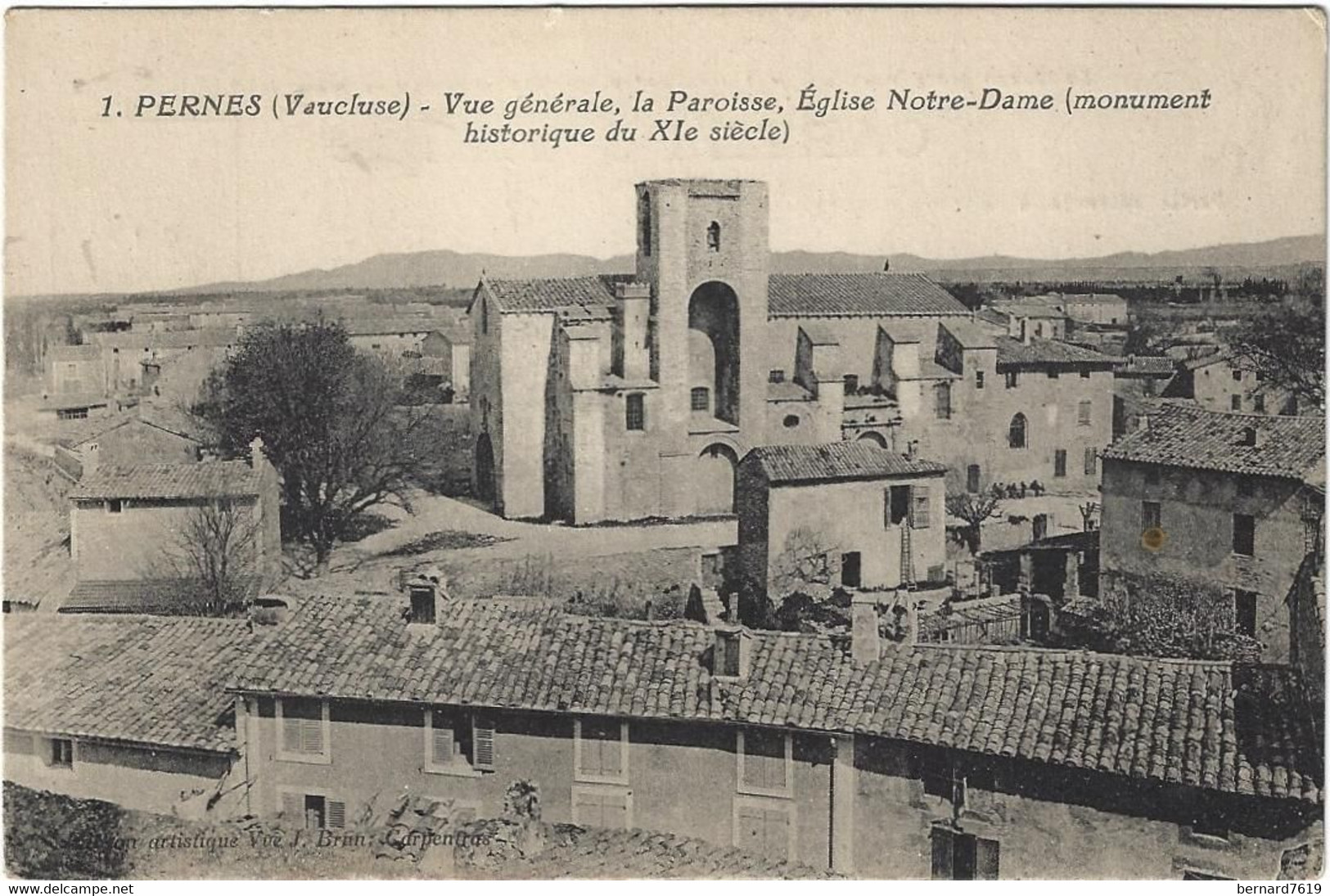 84    Pernes  Les Fontaines  - Vue Generale, La Paroisse, L'eglise Notre Dame - Pernes Les Fontaines