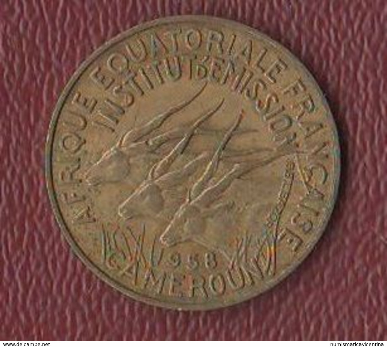 Cameroun Africa Equatoriale 5 Franchi 1958 Five Francs Equatorial Africa States Bronze Coin - Cameroon