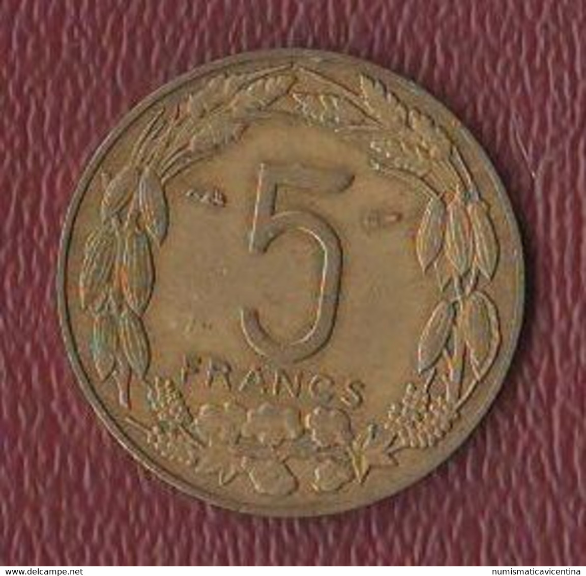 Cameroun Africa Equatoriale 5 Franchi 1958 Five Francs Equatorial Africa States Bronze Coin - Cameroon