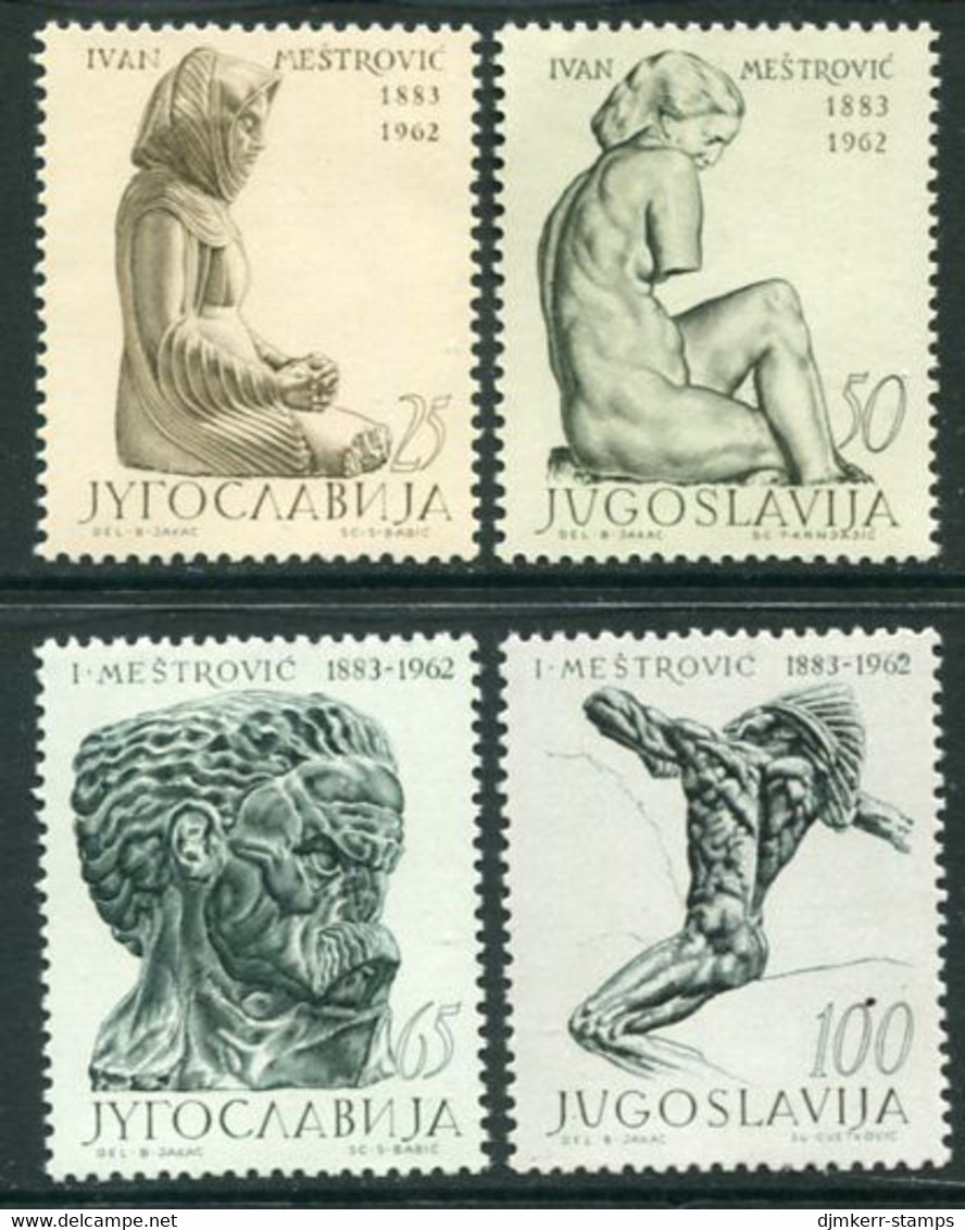 YUGOSLAVIA 1963 Meštrović Birth Annivesary MNH / **.  Michel 1052-55 - Ongebruikt