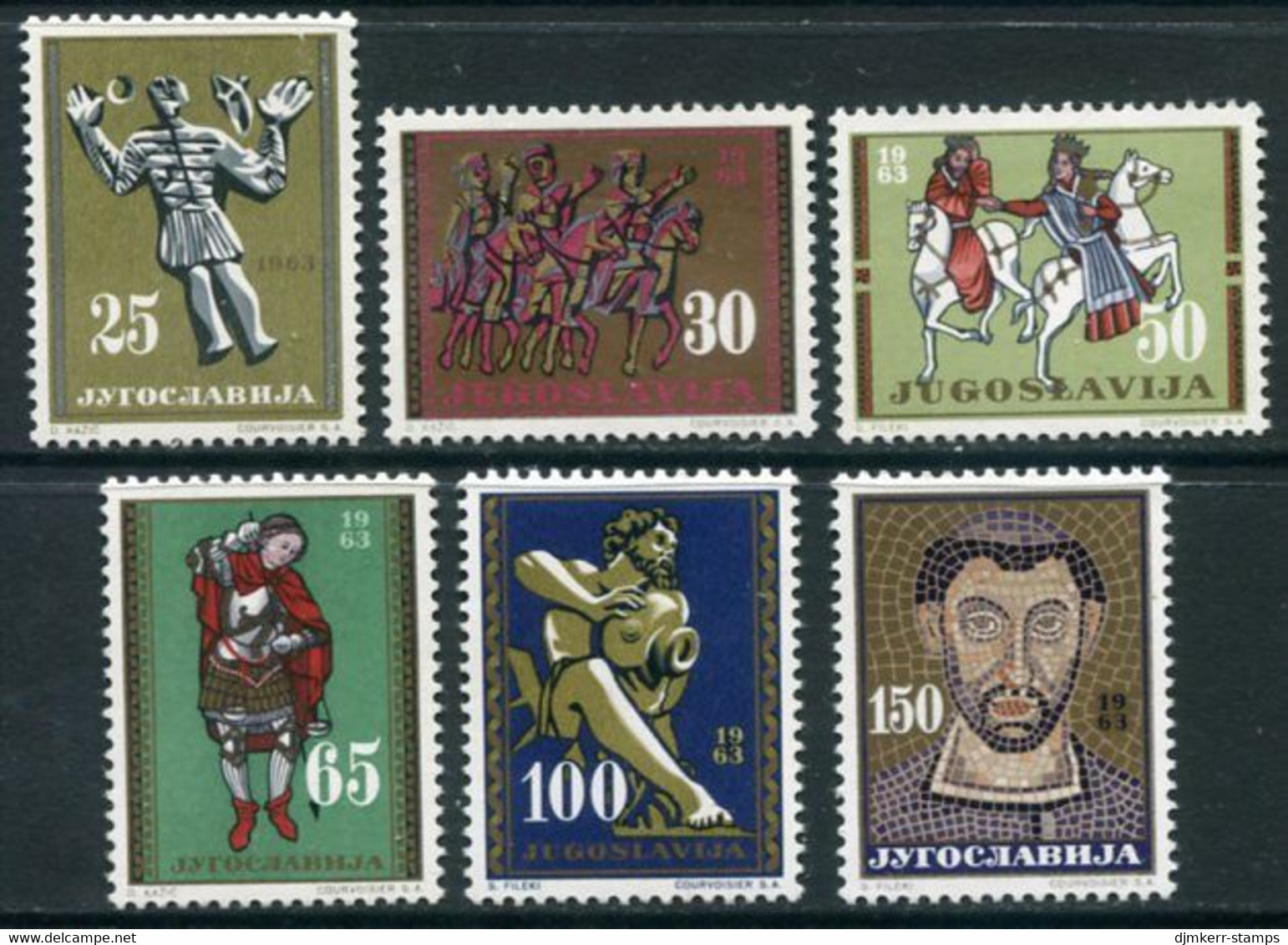 YUGOSLAVIA 1963 Art II MNH / **.  Michel 1057-62 - Unused Stamps