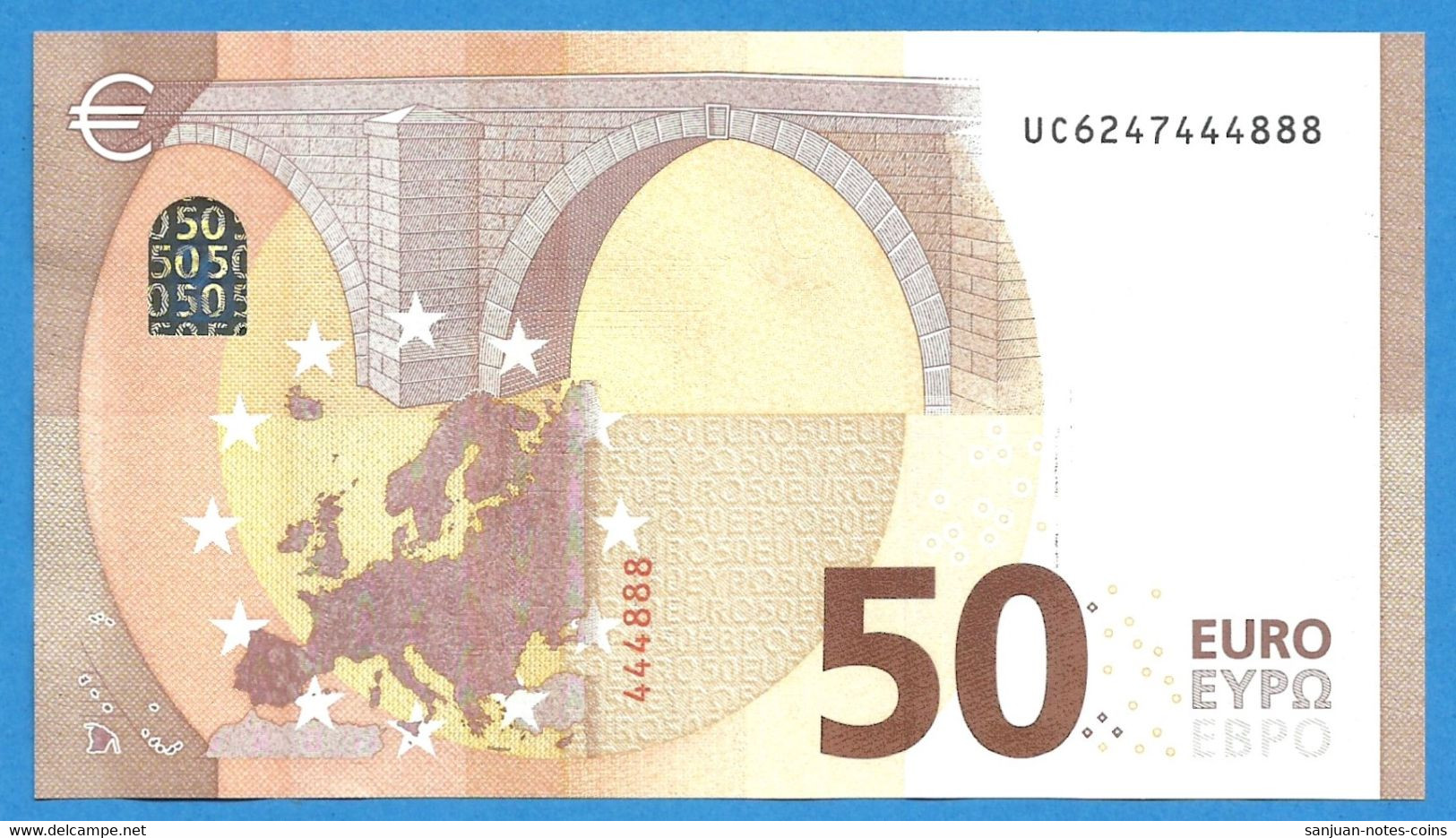 50 EURO FRANCE DRAGHI UC-U011 UNC-FDS (D145) - 50 Euro