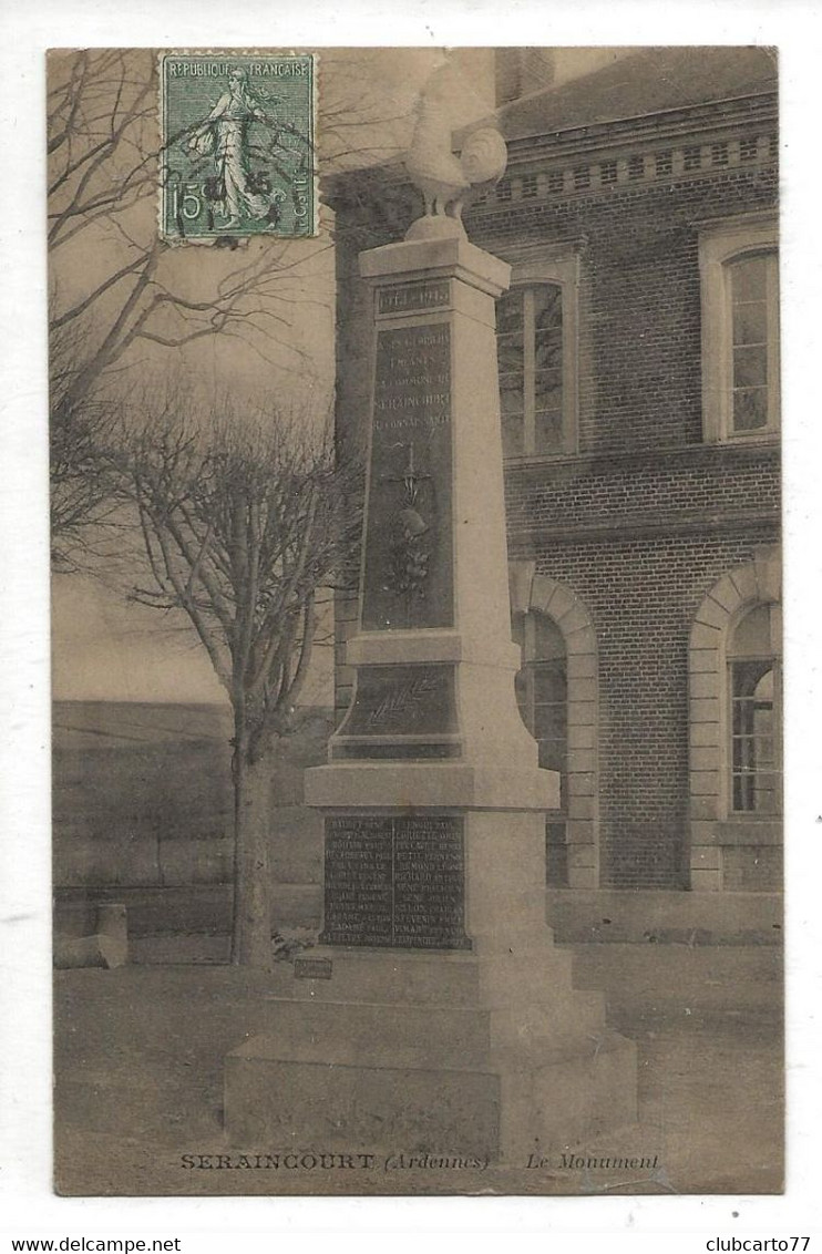 Seraincourt (95) : Le Monument Aux Morts En 1922 PF. - Seraincourt