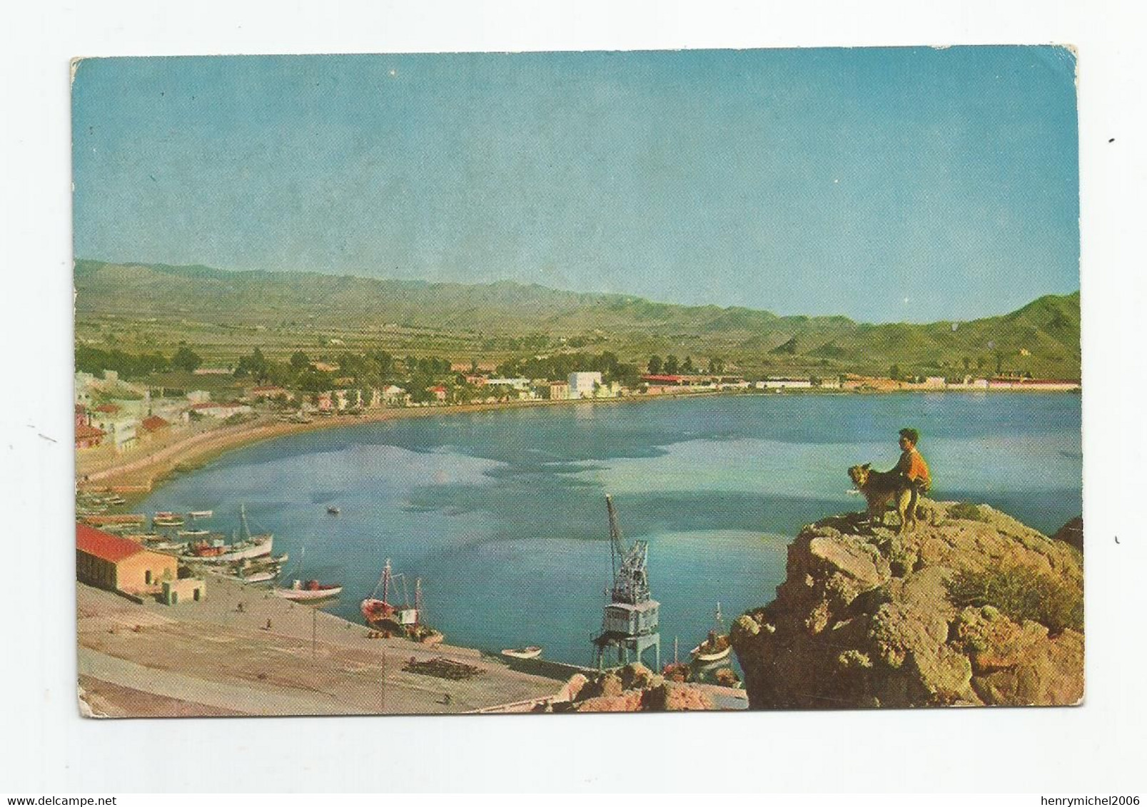 Espagne Espana Murcia Aguilas Le Port Et La Plage  Grue 1963 - Murcia