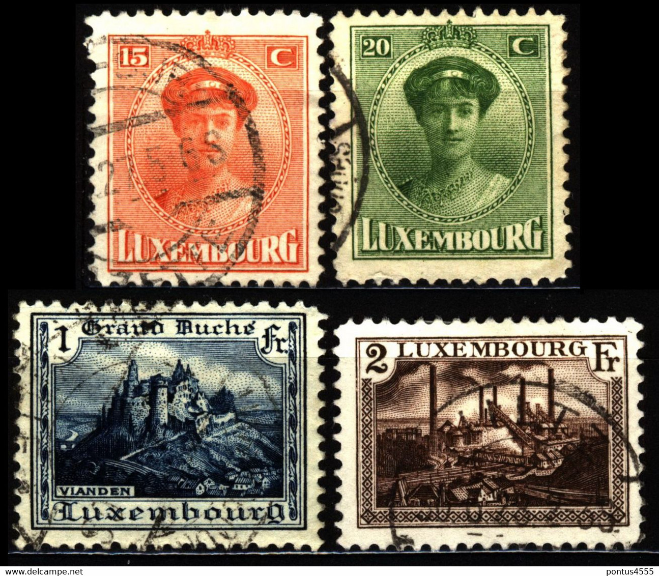 Luxembourg 1925 Mi 161-164 Grand Duchess Marie Adelaide - 1921-27 Charlotte Di Fronte