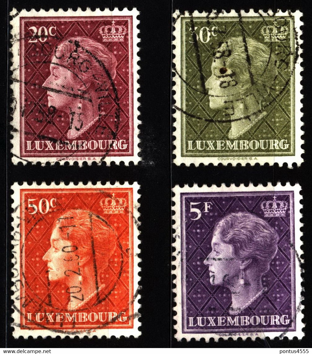 Luxembourg 1958 Mi 586-589 Grand Duchess Charlotte - 1948-58 Charlotte Linksprofil