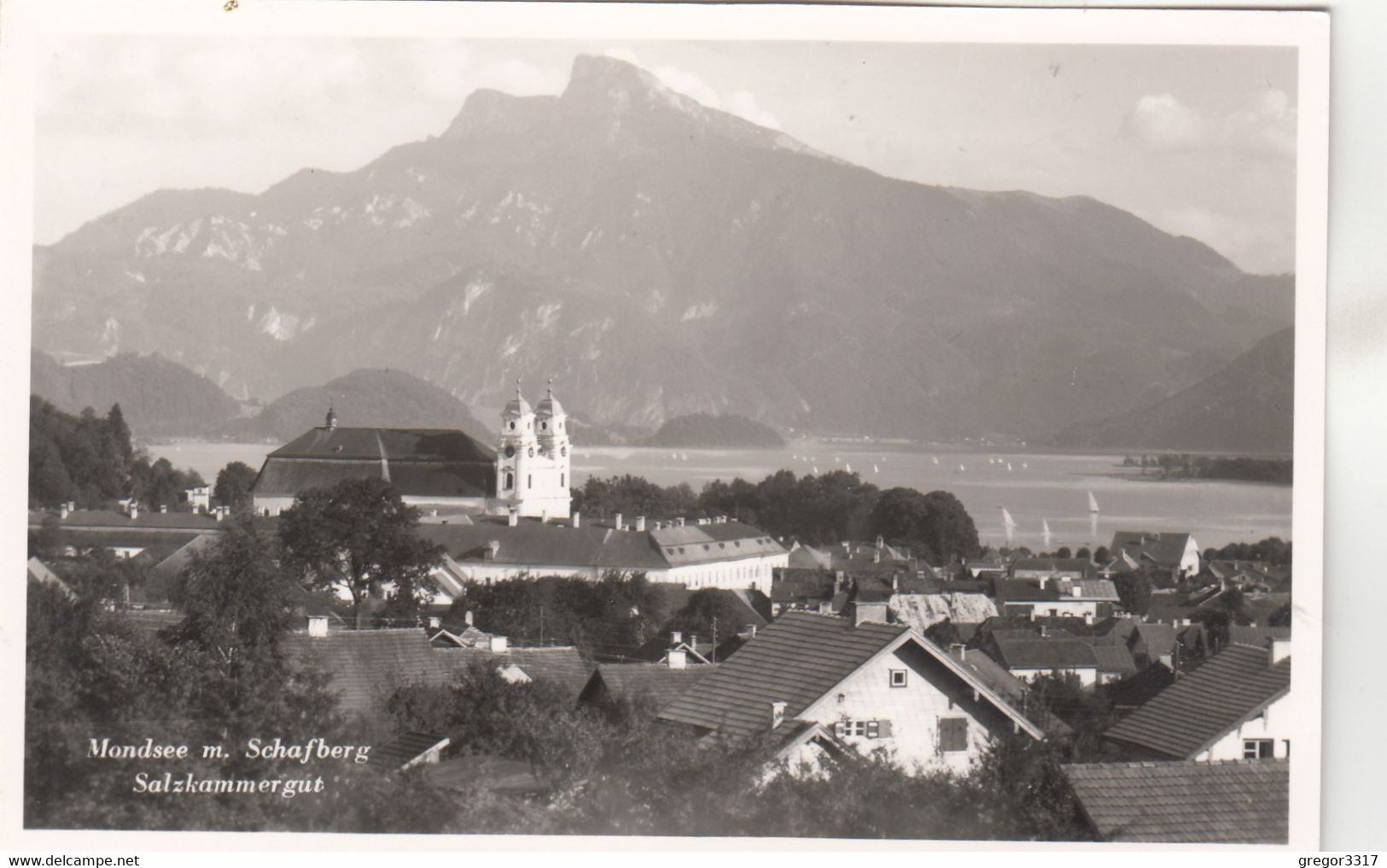 A3497) MONDSEE - Häuser Mit See U. Schafberg ALT ! - Mondsee