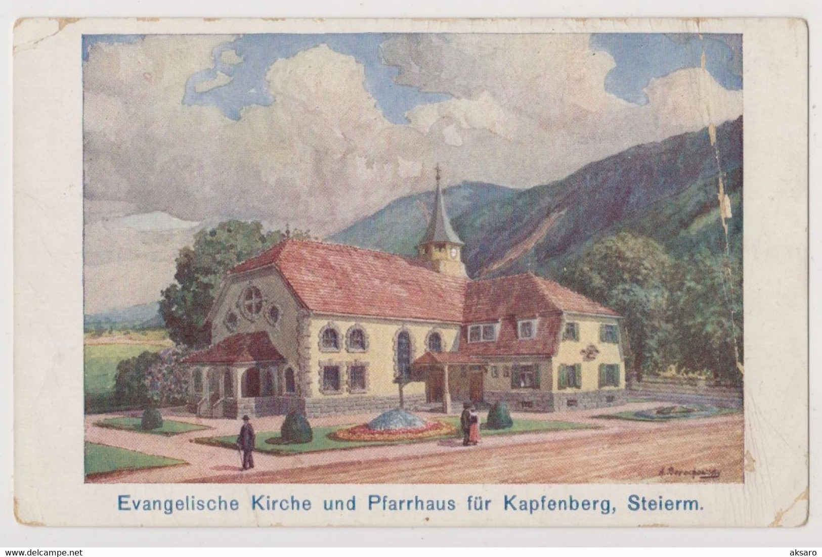 Evangelische Kirche Und Pfarrhaus Für Kapfenberg, Künstlerkarte (Bez. Bruck-Mürzzuschlag) - Kapfenberg