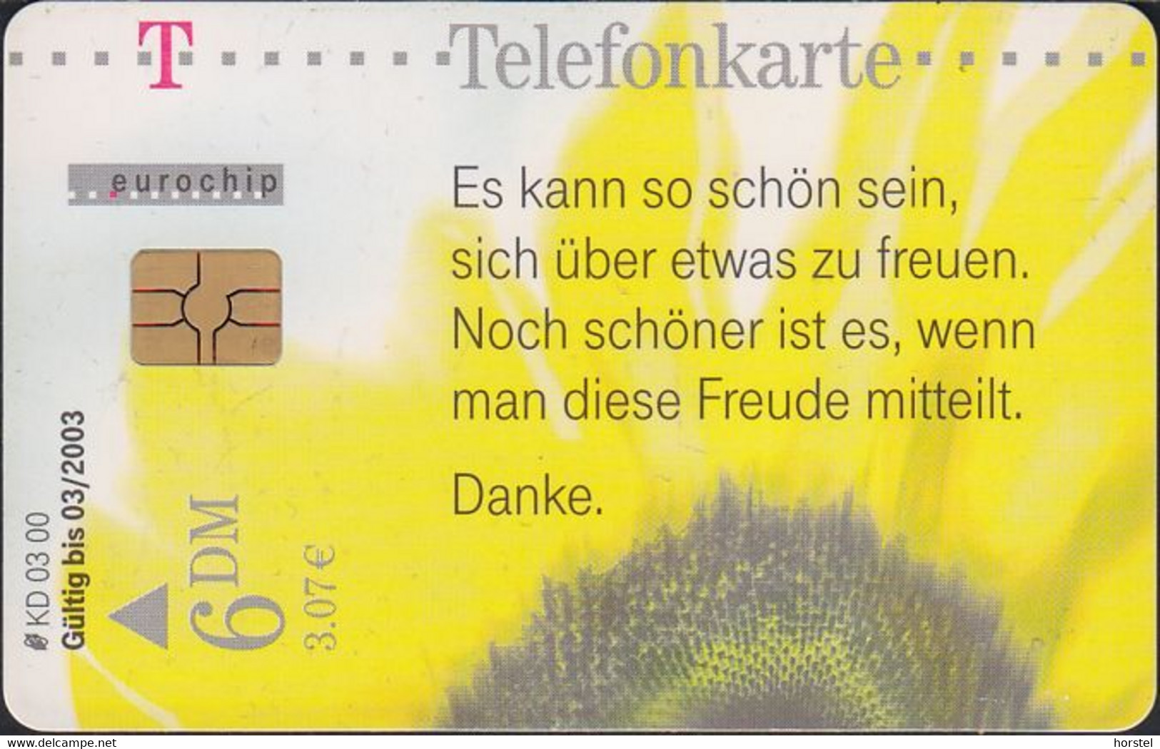 GERMANY KD3/00 - Danke - Blume - KD-Series: Kunde-Danke-Karten