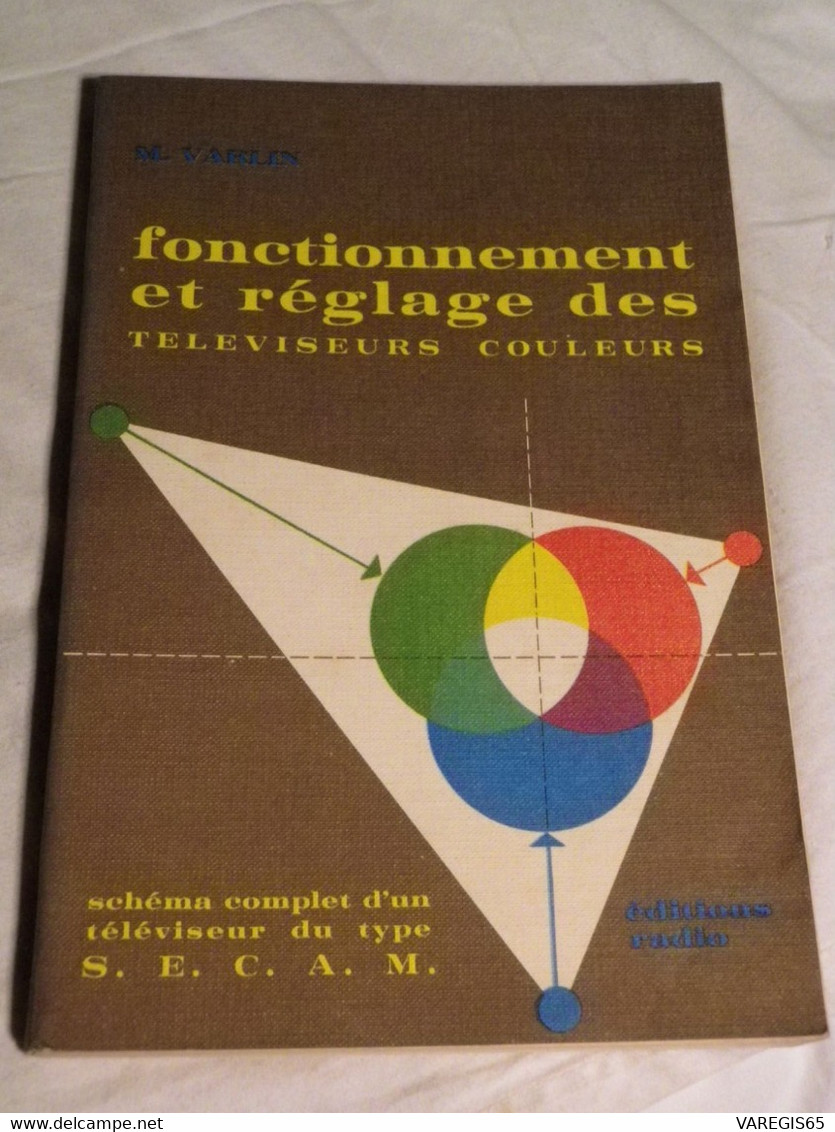 2 LIVRES TECHNIQUES TV - FONCTIONNEMENT REGLAGE DES TV COULEURS / VARLIN - TELEVISEURS A TRANSISTORS / BESSON - Ed RADIO - Audio-video