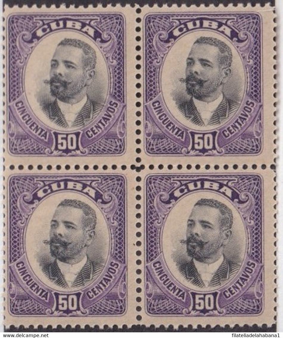 1910-196 CUBA REPUBLICA 1910 50c MNH ANTONIO MACEO PATRIOT. - Ungebraucht