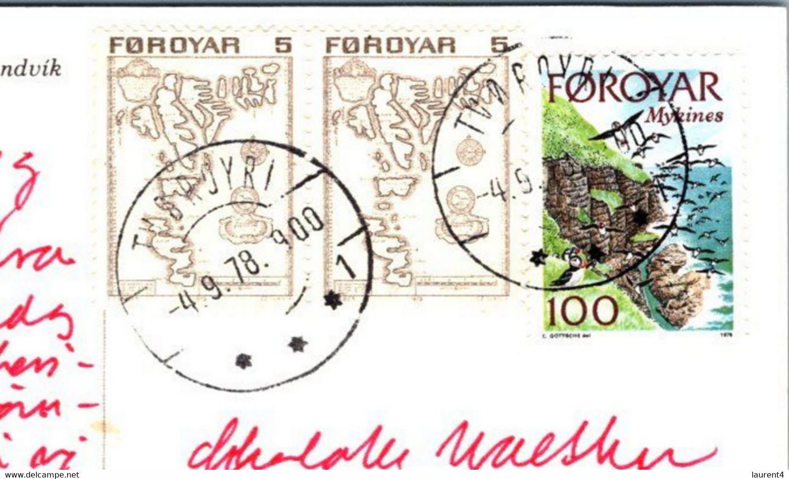 (3 C 18) Føroyard Islands Posted To Denmark - 1978 - Sandvik (Sheep Shearing) - Faroe Islands