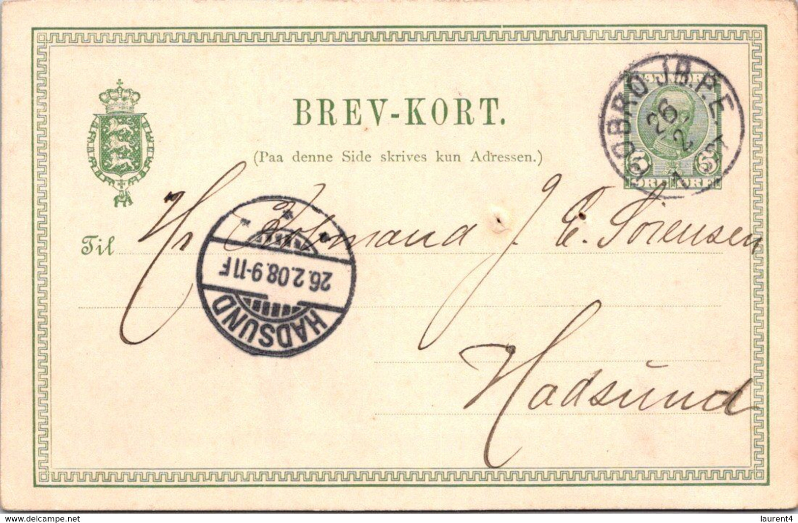 (3 C 17) Denmark - 1908 - Letter Card - Brev-Kort - Storia Postale